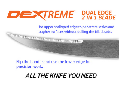 Dual Edge 8" Flexible Fillet Knife w/ Sheath