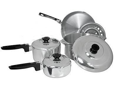 Polished Aluminum McWare Pot & Pan Set