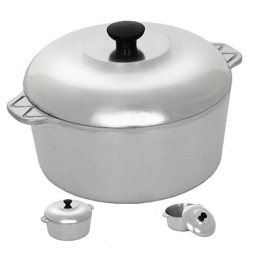 Cajun 9.2-Quart Aluminum Dutch Oven Pot with Lid - Oven-Safe Round