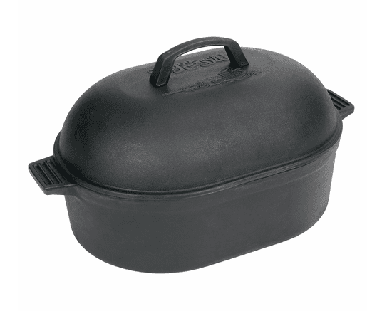 Pre-Seasoned Cast Iron Oval Roaster with Lid 12 quart – Richard's Kitchen  Store