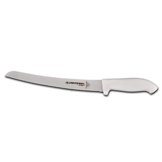 10" Bread Knife w/ Soft White Rubber Handle