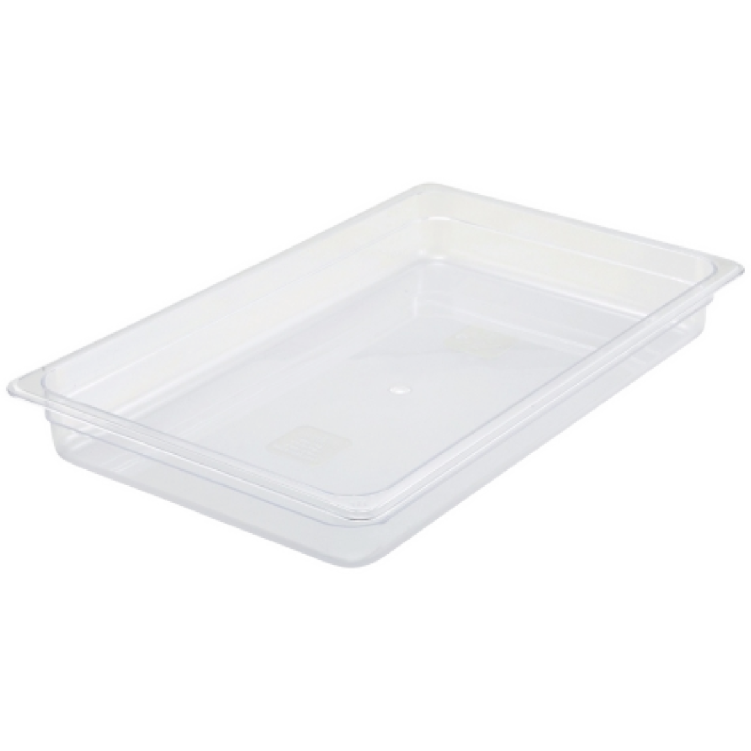 Winco SP7102 Poly-Ware 2 1/2" Deep Full Size Clear Polycarbonate Food Pan