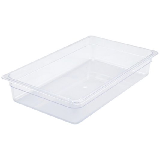 Winco Poly-Ware 3 1/2" Deep Full Size Clear Polycarbonate Food Pan