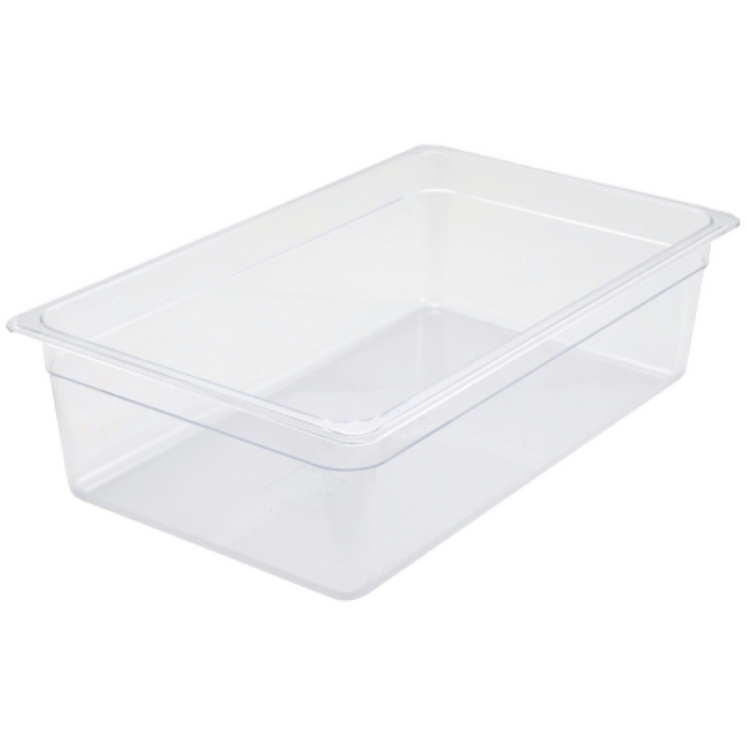 Winco Poly-Ware 5 1/2" Deep Full Size Clear Polycarbonate Food Pan