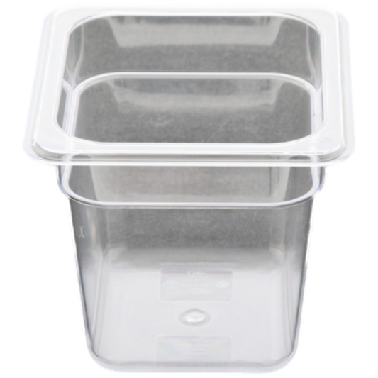 Poly-Ware 5 1/2" Deep 1/6 Size Clear Polycarbonate Food Pan