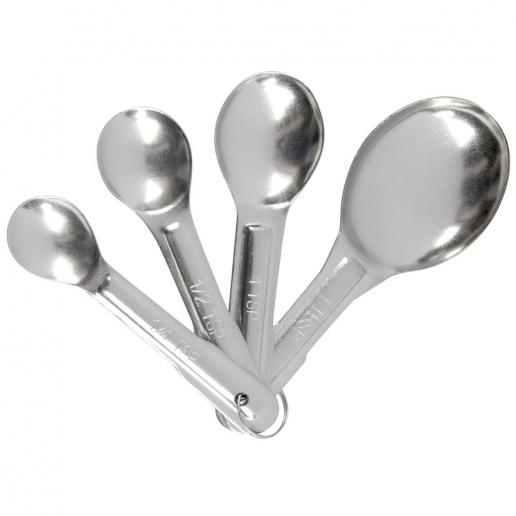Measuring Spoons, 4-piece set includes: 1/4 teaspoon, 1/2
