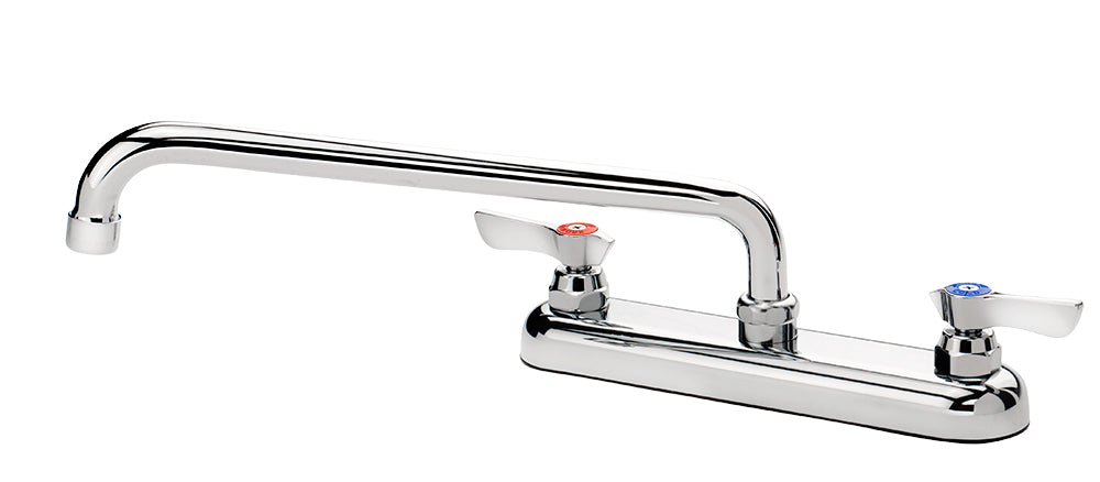 Silver Series 8" Center Deck Mount Faucet with 12" Spout
