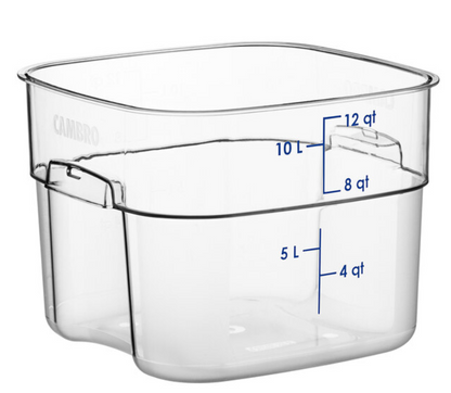 FreshPro 12 Qt. Clear Square Polycarbonate Food Storage Container