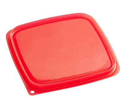 FreshPro 6 and 8 Qt. Red Square Polypropylene Food Storage Container Lid
