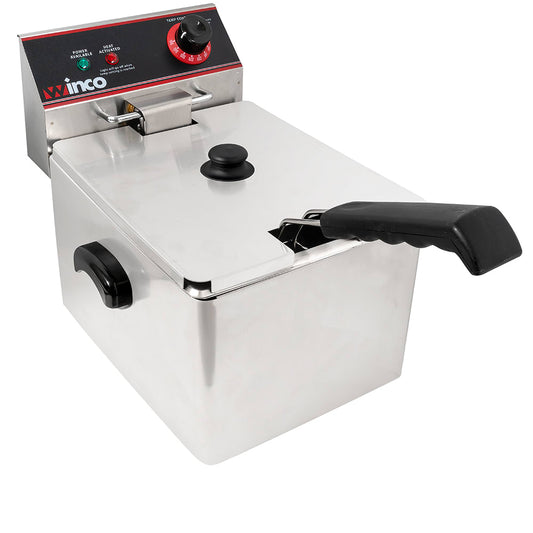 Winco Countertop Electric Fryer - (1) 16 lb Vat 120v