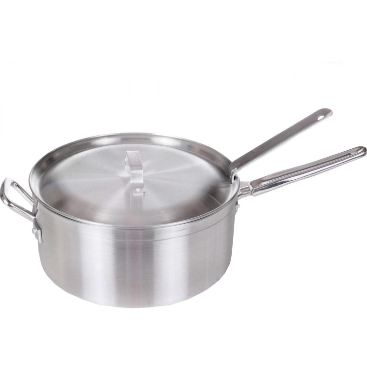 Aluminum Fry Pot with Lid & Basked,. 14"