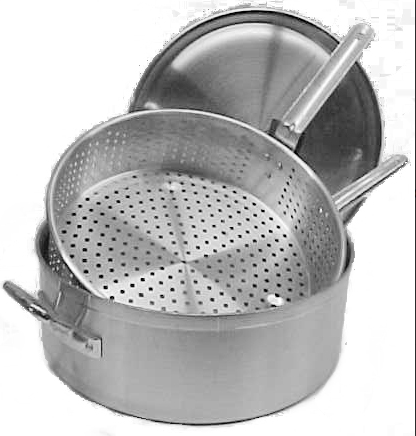 Bayou Classic 1350 14-qt Aluminum Fry Pot w/ Lid and Aluminum Perforated  Basket Features Heavy-Duty Riveted Handles Domed Lid Perfect For Frying  Fish