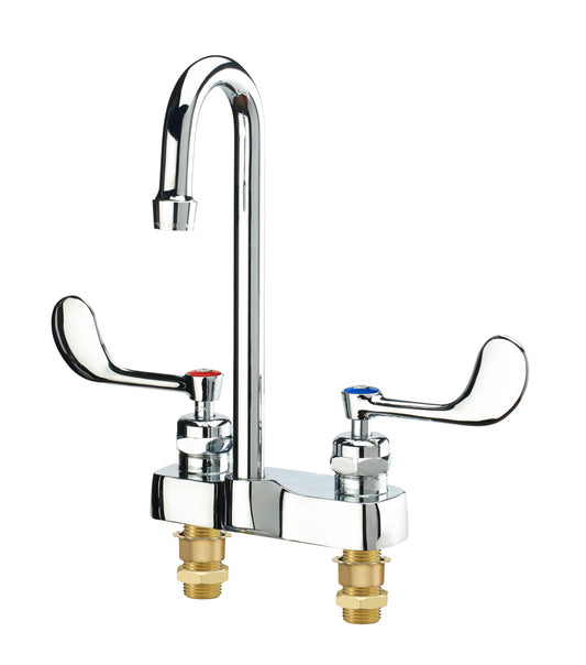 Krowne  Royal Series 4" Deck Mount Lavatory Faucet with 3-3/4" Wide Gooseneck Spout