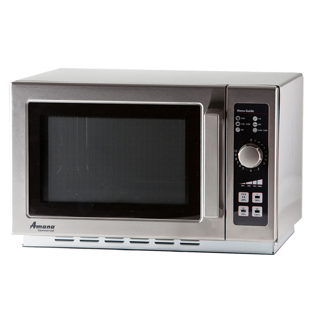 Amana 1000w Commercial Microwave with Dial Control, 120v