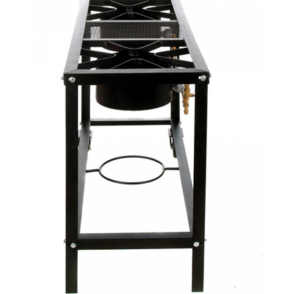 Outdoor Propane Stove on Wheel Cart with 2 burners
