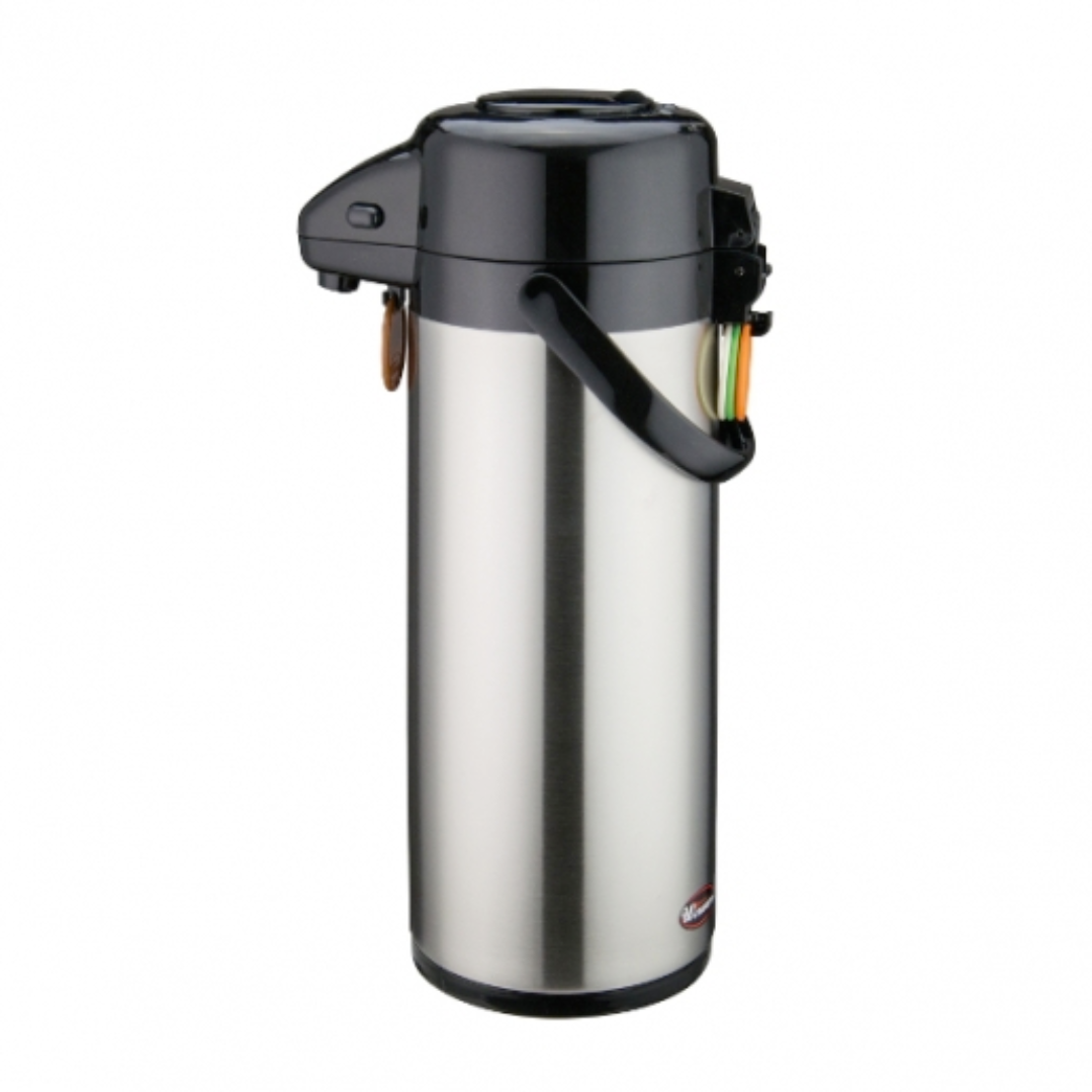 Winco 3.0 Liter Double-wall Insulated Stainless Steel Airpot with Push Button