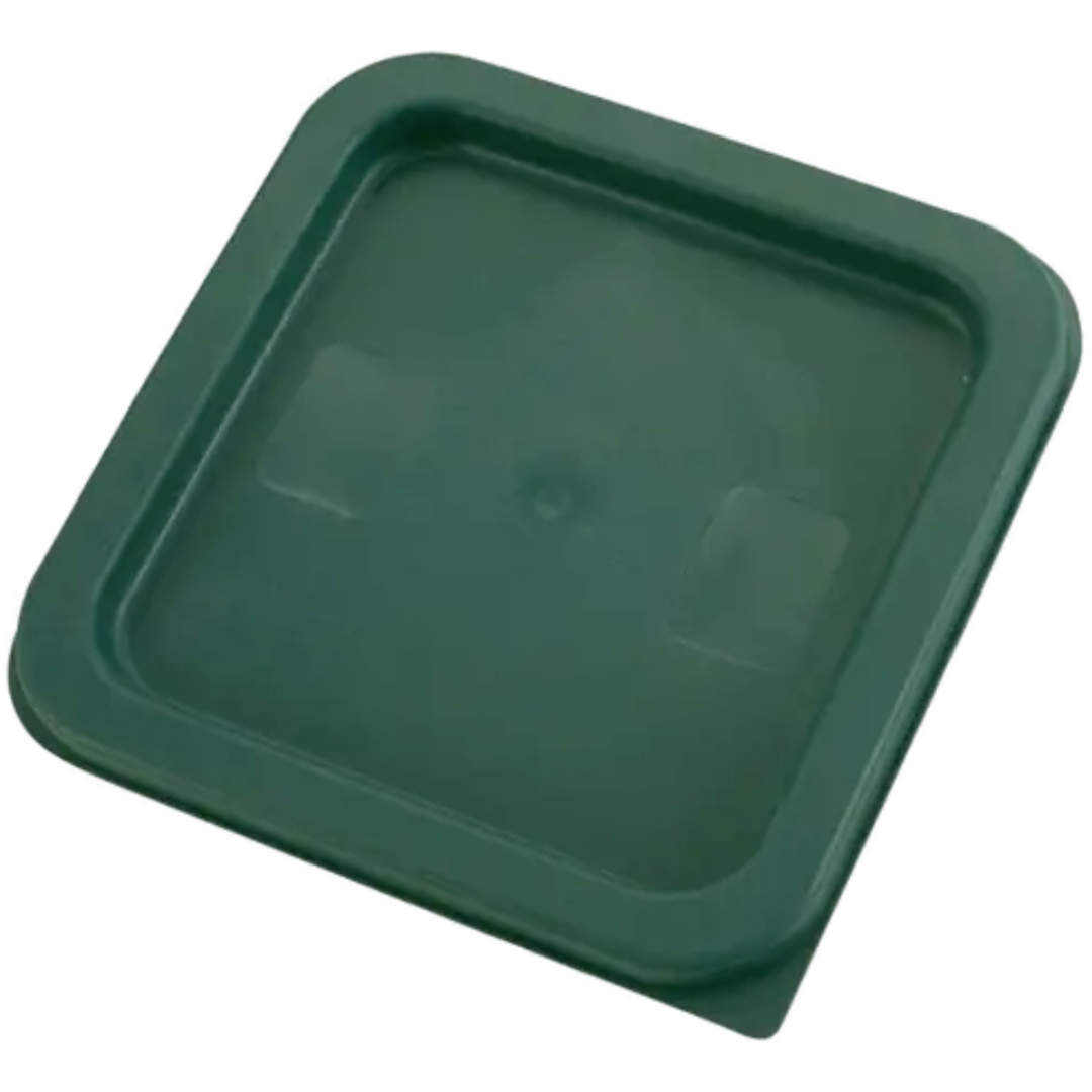 Winco Container Cover for 2 & 4 qt Square Storage Containers, Polyethylene, Green