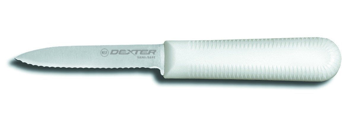3 1/4" Sani Safe® Paring Knife with Polypropylene White Handle