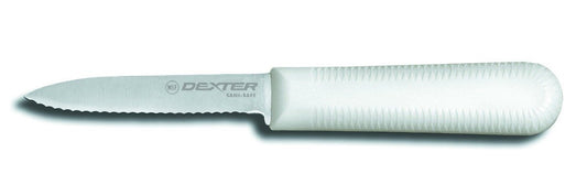 Dexter Russell S104SC-PCP 3 1/4" Sani Safe® Paring Knife with Polypropylene White Handle
