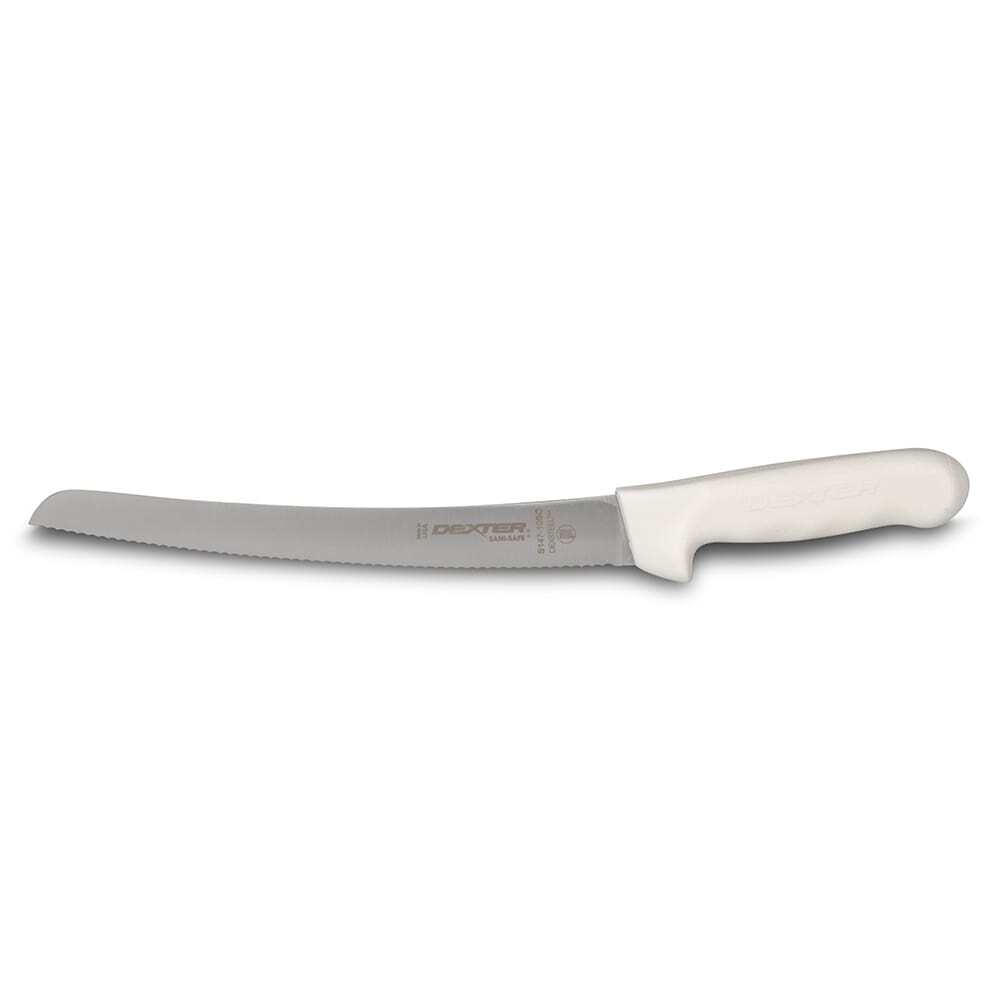 10" Sani-Safe® Bread Knife with Polypropylene White Handle