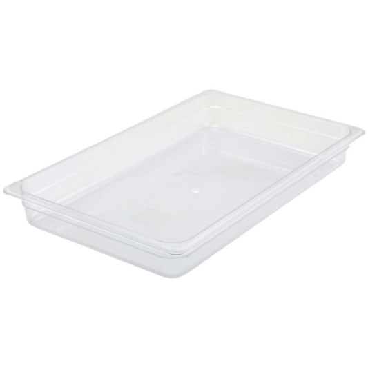 Winco SP7102 Poly-Ware 2 1/2" Deep Full Size Clear Polycarbonate Food Pan