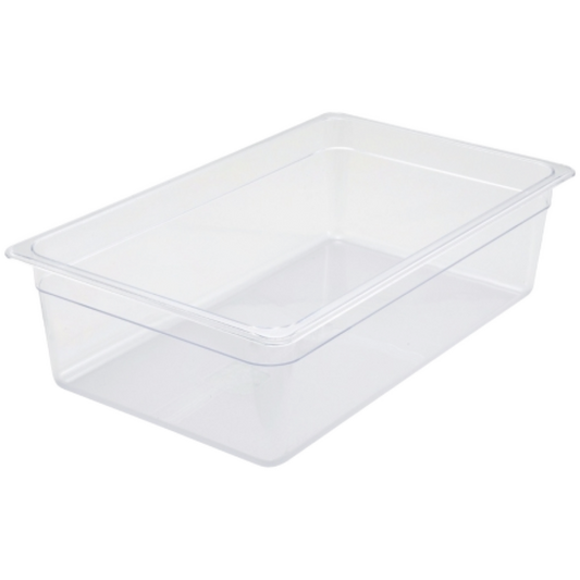 Winco Poly-Ware 5 1/2" Deep Full Size Clear Polycarbonate Food Pan