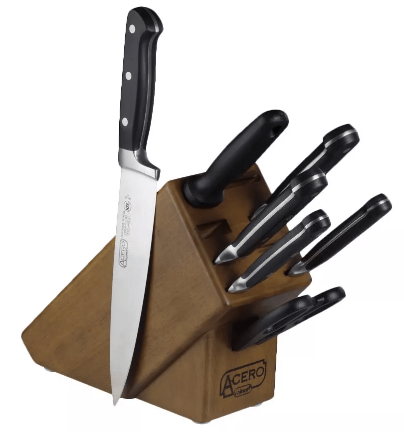 8 Piece Knife Set w/ Wooden Block - Richard's Supply Inc