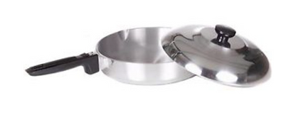 Polished Aluminum Chicken Fryer with Lid, 12"