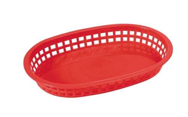 Red Oval Platter Baskets 1 DZ