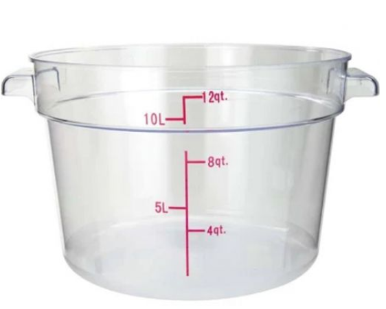 12 Qt. Round Food Storage Container Clear