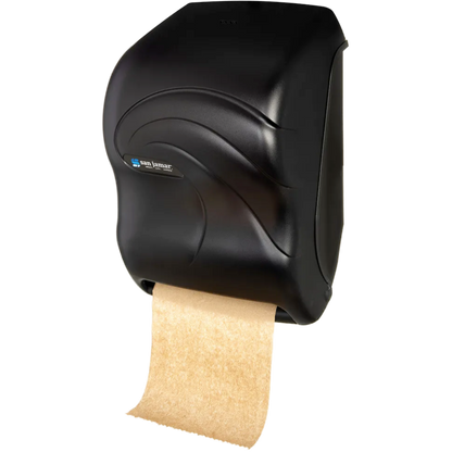 San Jamar Wall Mount Touchless Roll Paper Towel Dispenser - Plastic, Black Pearl