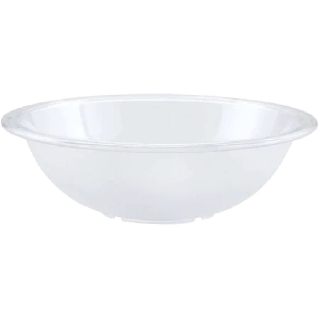 Pebbled Bowl, 12" dia., round, polycarbonate, clear, NSF