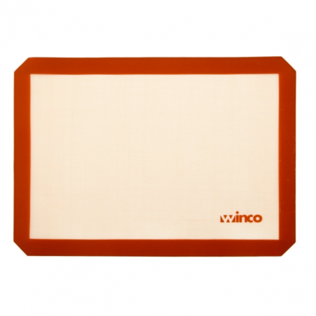 Winco 16 1/2" x 11 5/8" Reusable Rectangular Silicone Baking Mat