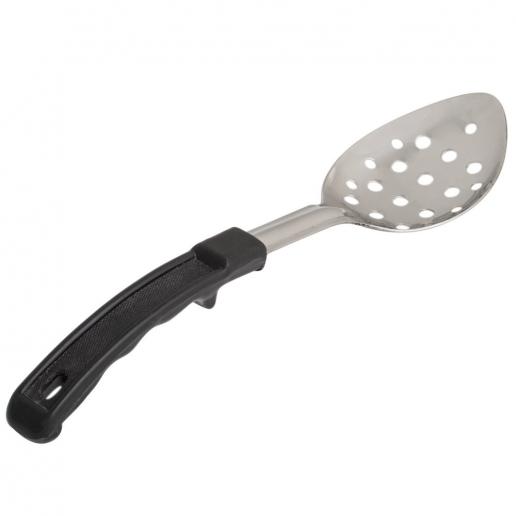 11" Perforated Basting Spoon With Stop Hook Bakelite Handle - Richard's Supply Inc