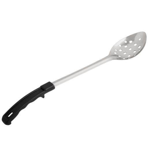 15" Perforated Basting Spoon With Stop Hook Bakelite Handle - Richard's Supply Inc