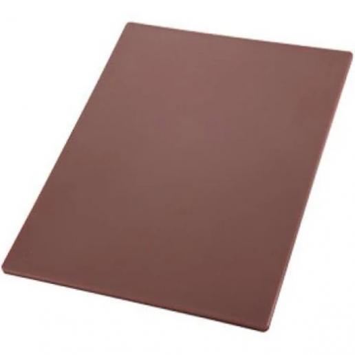 15" x 20" Brown Plastic Cutting Board - Richard's Supply Inc