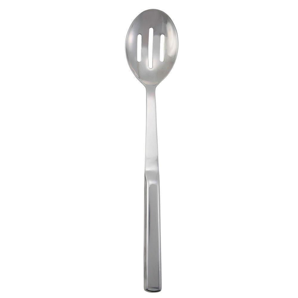 11 3/4" Hollow Stainless Steel Handle Slotted Serving Spoon - Richard's Supply Inc
