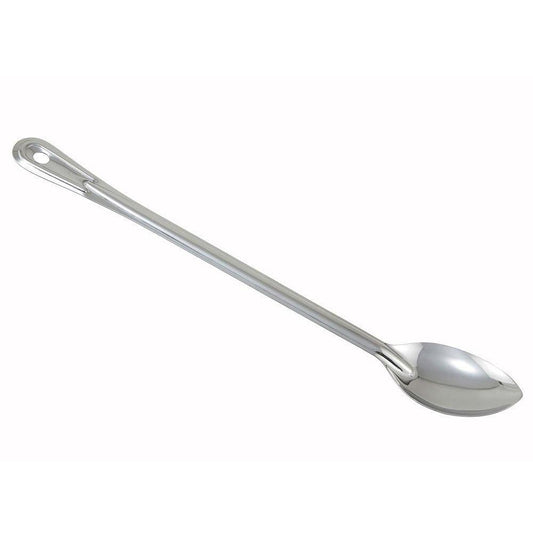 Basting Spoon, 18", solid, 1.5 mm, stainless steel - Richard's Supply Inc