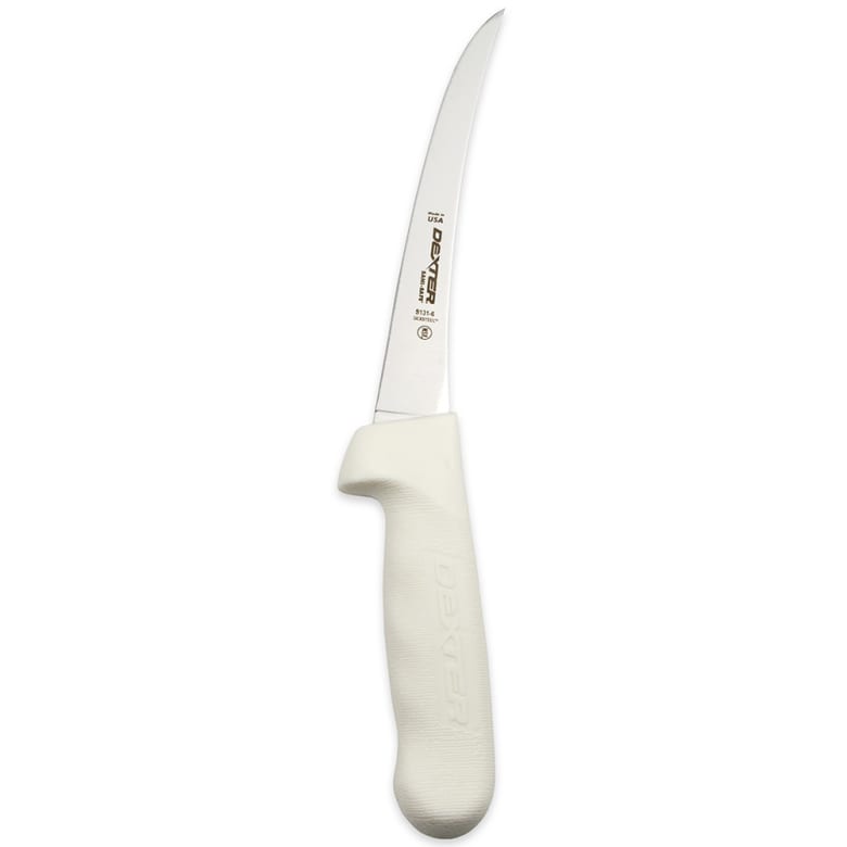 6" Sani-Safe® Boning Knife w/ Polypropylene White Handle
