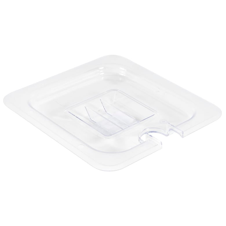 Poly-Ware 1/6 Size Slotted Polycarbonate Food Pan Cover
