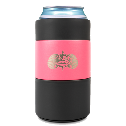 Non-tipping 12 oz. Pink Insulated Can Cooler
