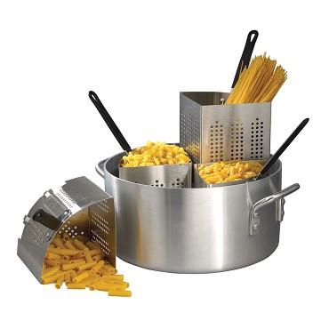 20 Quart Pasta Cooker Set with 4 Stainless Steel Inserts - Richard's Supply Inc