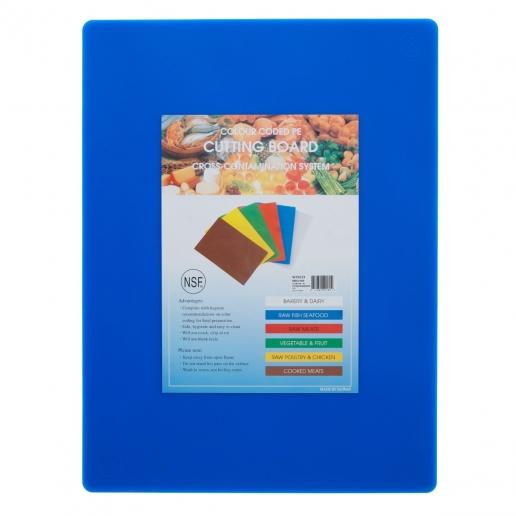 15" x 20" Blue Plastic Cutting Board - Richard's Supply Inc