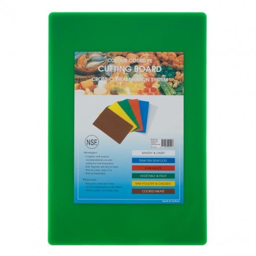 15" x 20" Green Plastic Cutting Board - Richard's Supply Inc