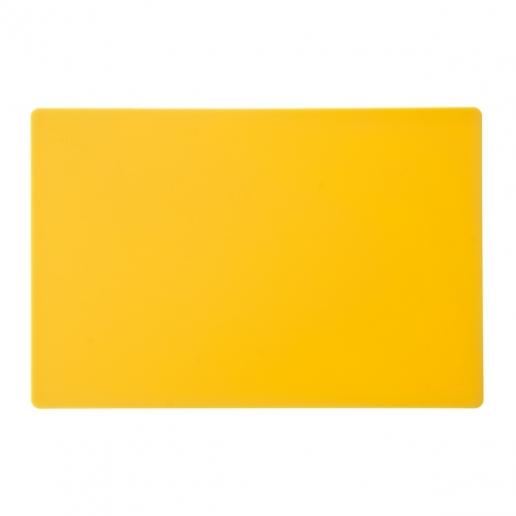 12" x 18" x 1/2" Yellow Cutting Board - Richard's Supply Inc