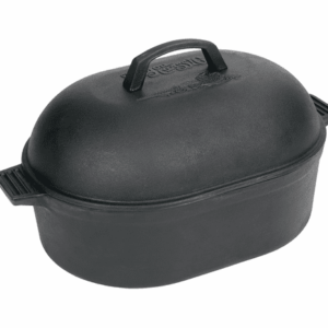 Bayou Classic Cast Iron Oval Roaster with Lid 12 quart