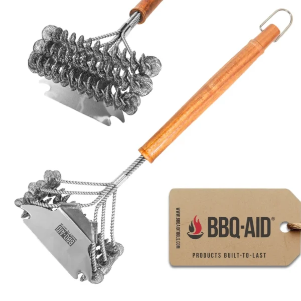 Triple Helix Grill Brush and Scraper