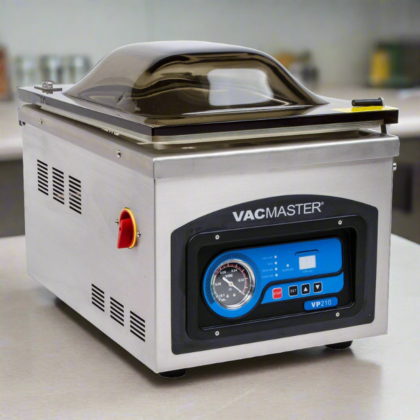 VacMaster VP210 Chamber Vacuum Packaging Machine side view with background