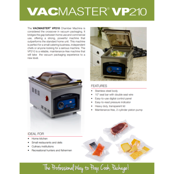 VacMaster VP210 Chamber Vacuum Packaging Machine guide 1