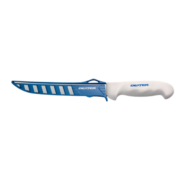 Dexter EG8W - Edge Guard blue on knife